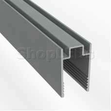Короб алюминиевый для одностороннего гибкого неона 8х16 мм, длина 1 метр