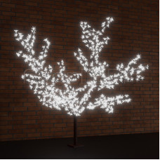 Светодиодное дерево "Сакура", высота 1,5м, диаметр кроны 1,8м, белые светодиоды, IP 54, понижающий трансформатор в комплекте, NEON-NIGHT